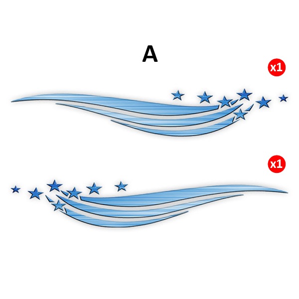 Pegatinas: Ondas y estrellas