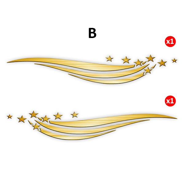 Pegatinas: Ondas y estrellas