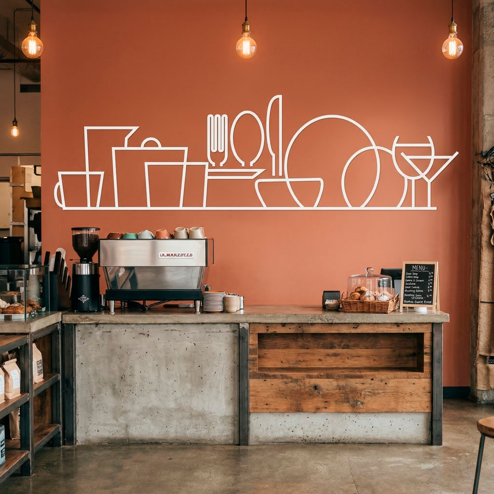 Vinilos Decorativos: Silueta Vajilla