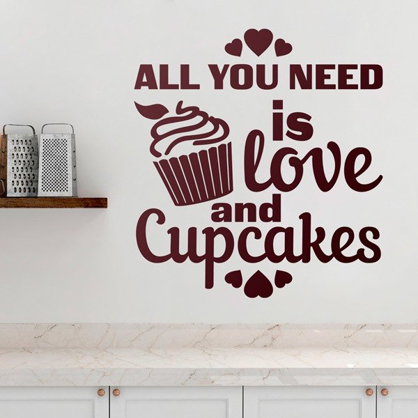 Vinilos Decorativos: Love and Cupcakes