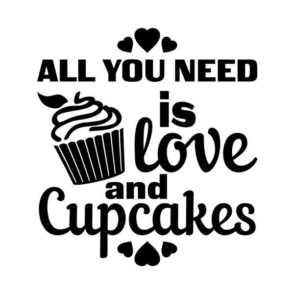 Vinilos Decorativos: Love and Cupcakes