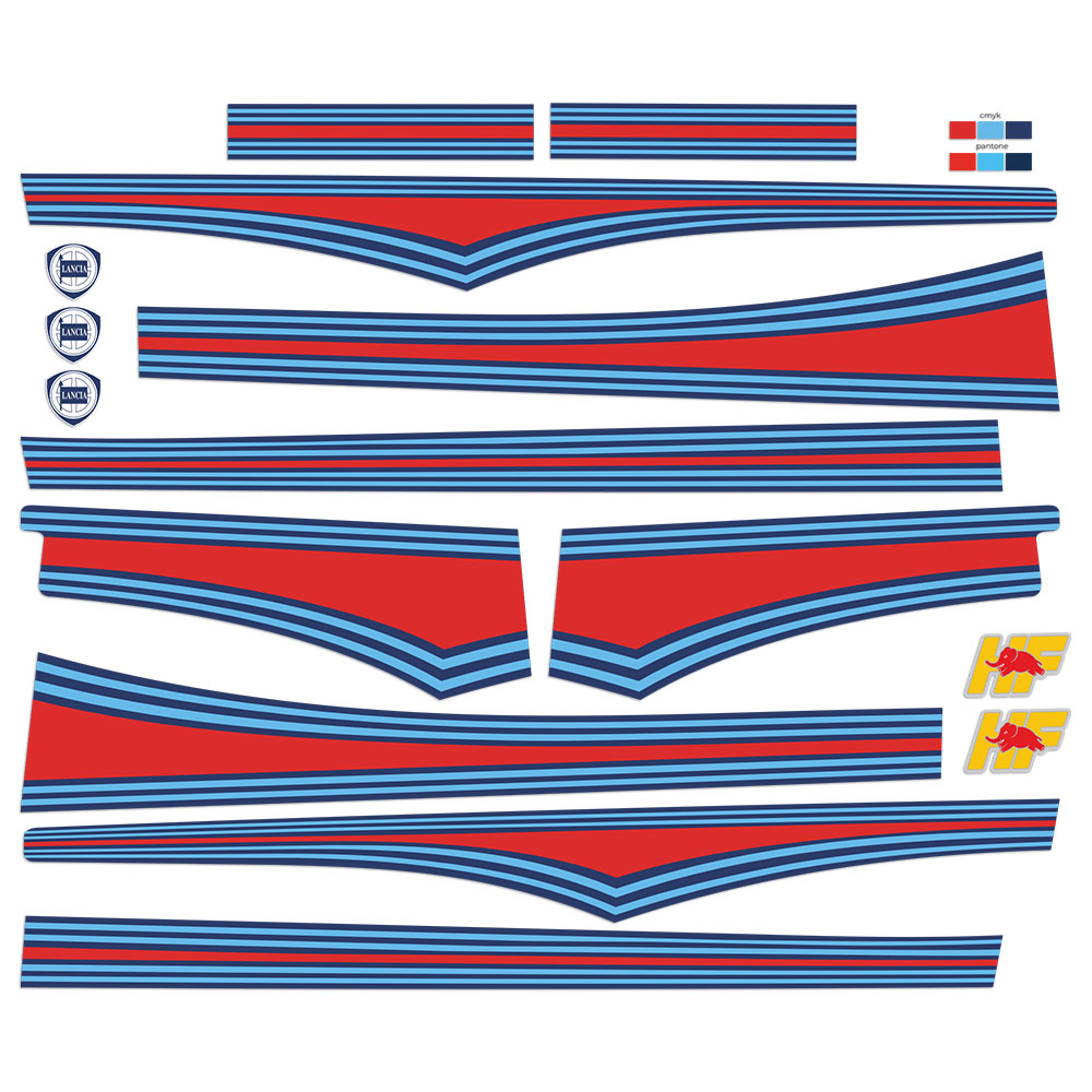 Pegatinas: Kit de vinilos Lancia Delta Integrale Martini 3