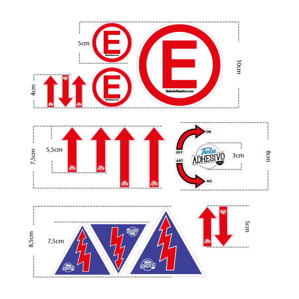 Pegatinas: Set de Pegatinas seguridad Rally 