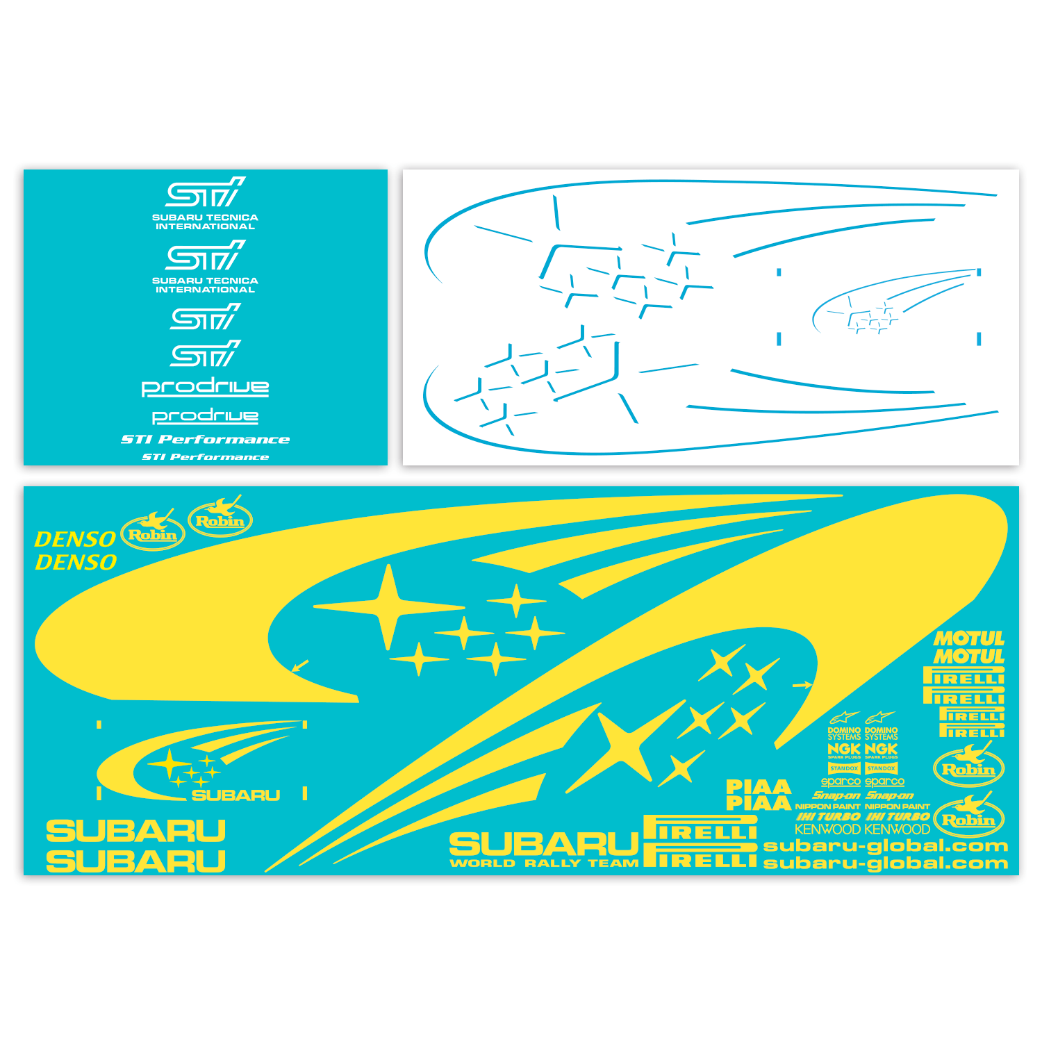 Pegatinas: Kit Vinilos Subaru Impreza WRC