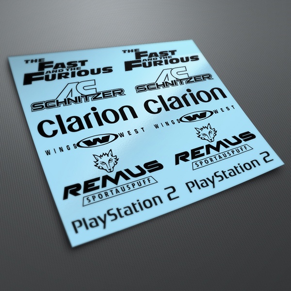 Pegatinas: Kit Logos Tuning y Cultura Gamer