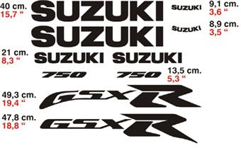 Pegatinas: Suzuki GSX R 750