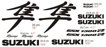 Pegatinas: GSX 1300R Hayabusa 1999 con Letras Japonesas