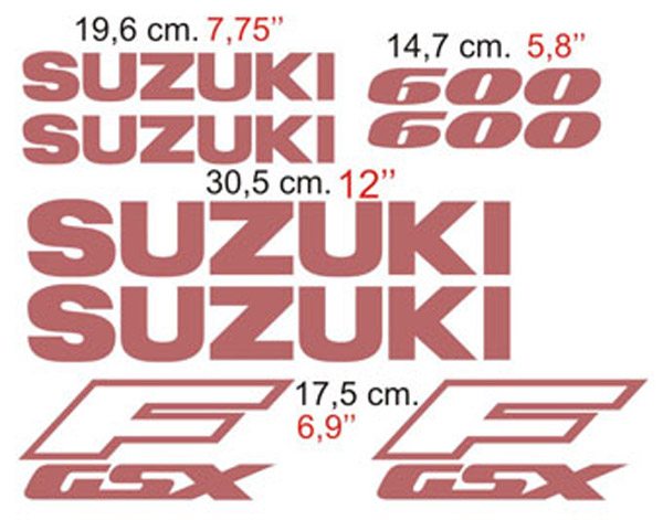 Pegatinas: Kit de Suzuki Katana GSX600F 1990