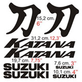 Pegatinas: Suzuki Katana con letra japonesa 2