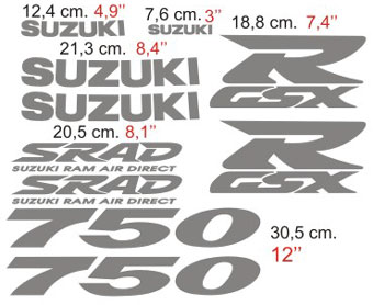 Pegatinas: GSXR 750 1997