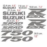 Pegatinas: GSXR 750 1997 con Logos Distintivos 2