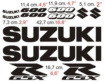 Pegatinas: Suzuki GSXR 600 2005