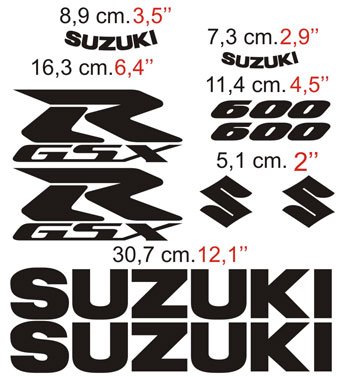 Pegatinas: GSXR 600 2006