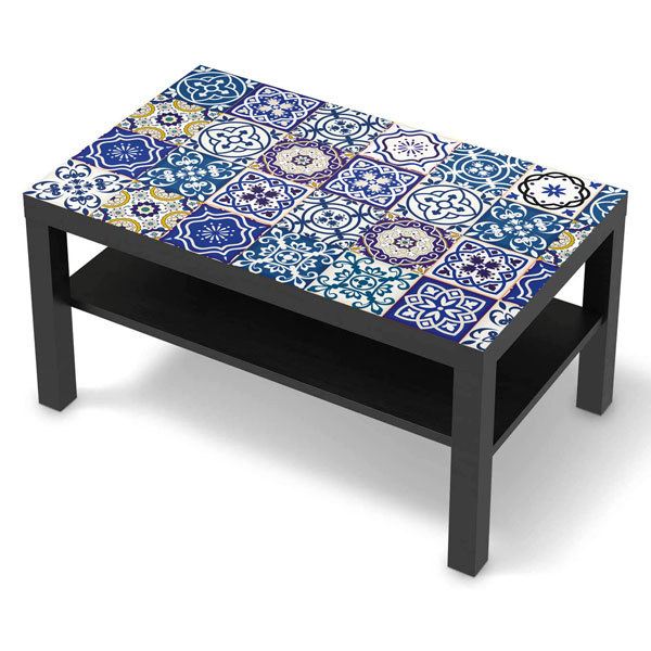 Vinilos Decorativos: Vinilo Mesa Ikea Lack Azulejos Azules