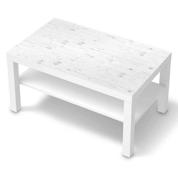 Vinilos Decorativos: Vinilo Mesa Ikea Lack Madera Blanca