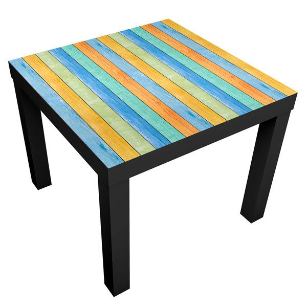 Vinilos Decorativos: Mesa Ikea Lack Madera de Colores