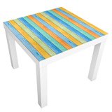 Vinilos Decorativos: Mesa Ikea Lack Madera de Colores 3