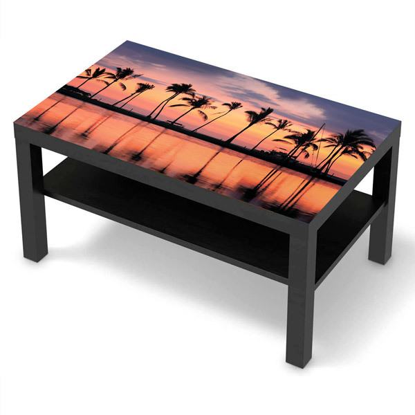 Vinilos Decorativos: Vinilo Mesa Ikea Lack Palmeras al Atardecer