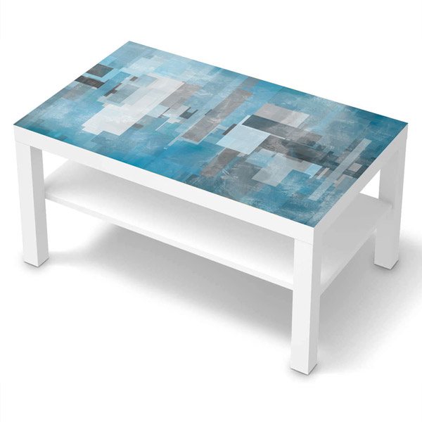 Vinilo decorativo para Mesa Ikea Lack Azulejos Azules