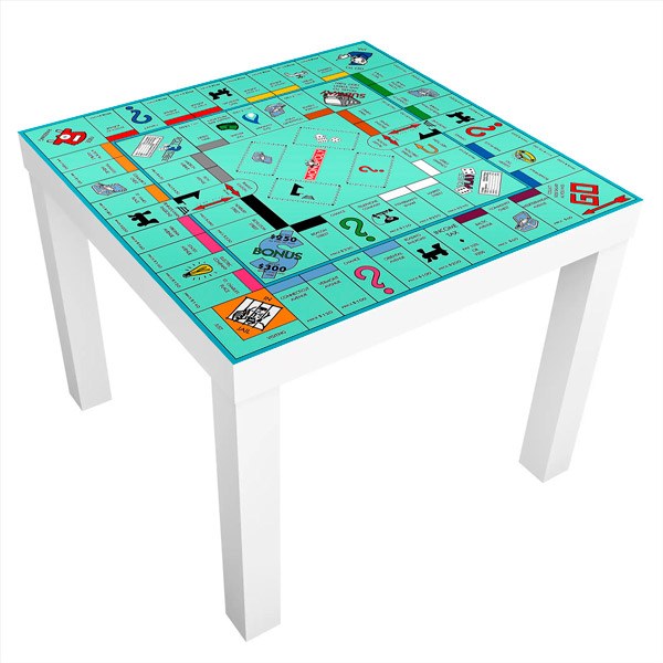 Vinilos Decorativos: Vinilo para mueble Mesa Ikea Lack Monopoly II