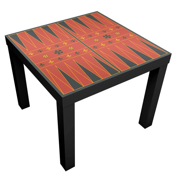 Vinilos Decorativos: Vinilo para mueble Mesa Ikea Lack Backgammon