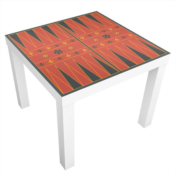 Vinilos Decorativos: Vinilo para mueble Mesa Ikea Lack Backgammon