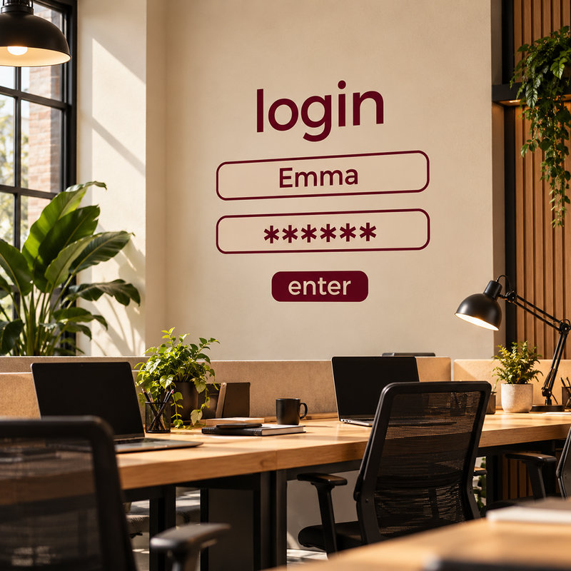 Vinilos Decorativos: Login de entrada personalizado