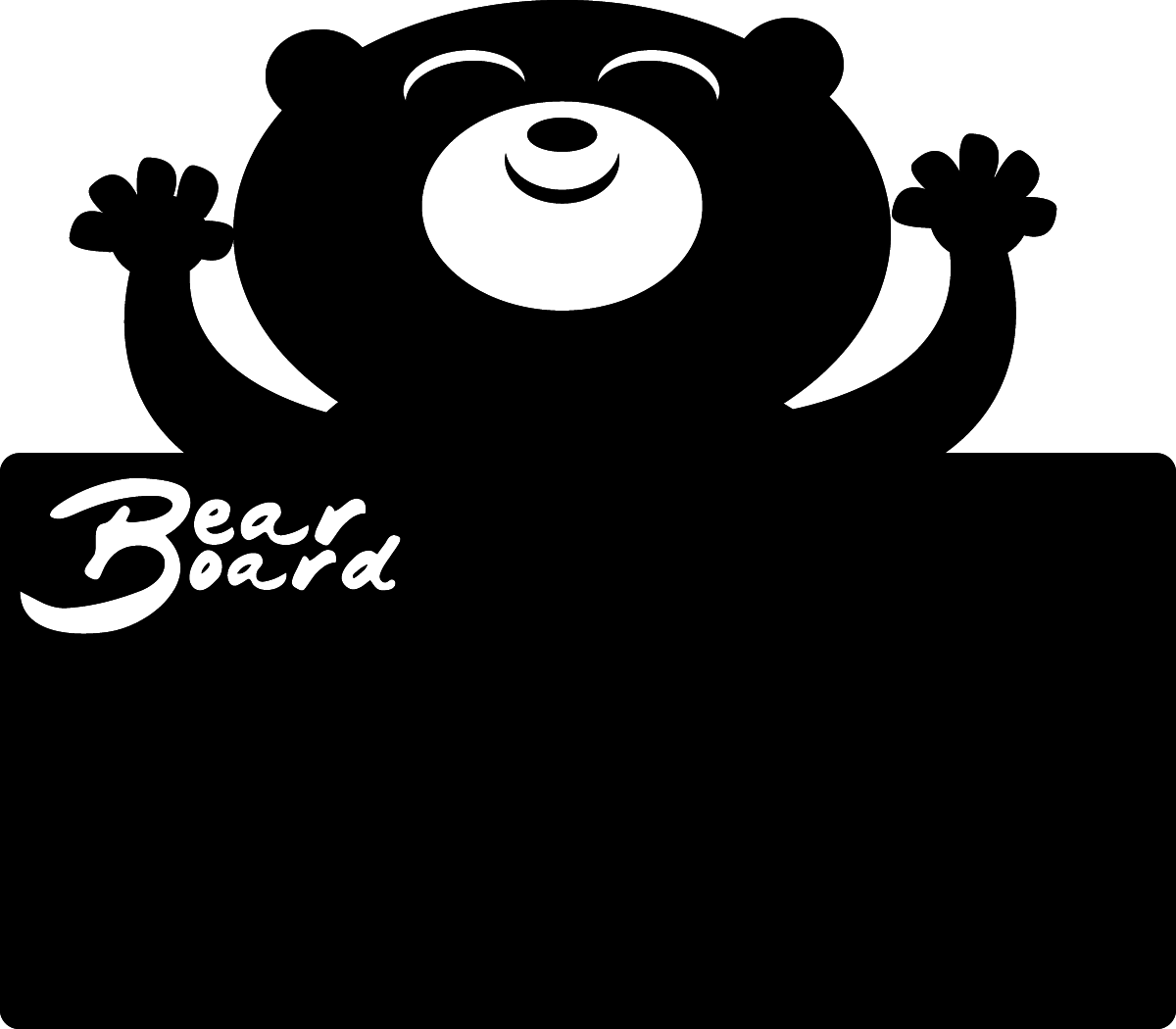 Vinilos Infantiles: Pizarra del oso feliz