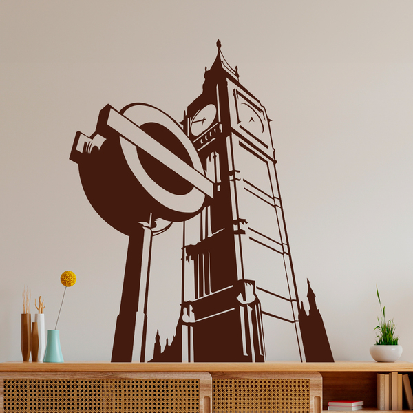 Vinilos Decorativos: El Big Ben y una señal de metro