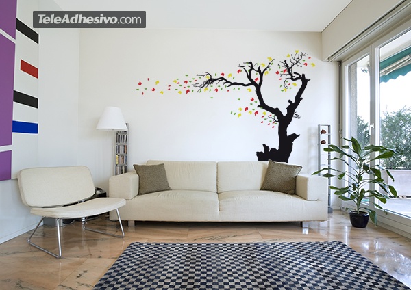 Vinilos Decorativos: Árbol perdiendo sus hojas