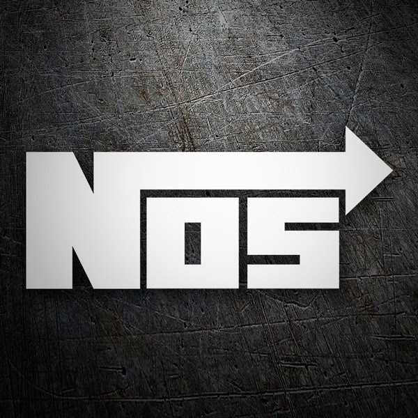 Pegatinas: NOS con Flecha Apuntando a la Derecha