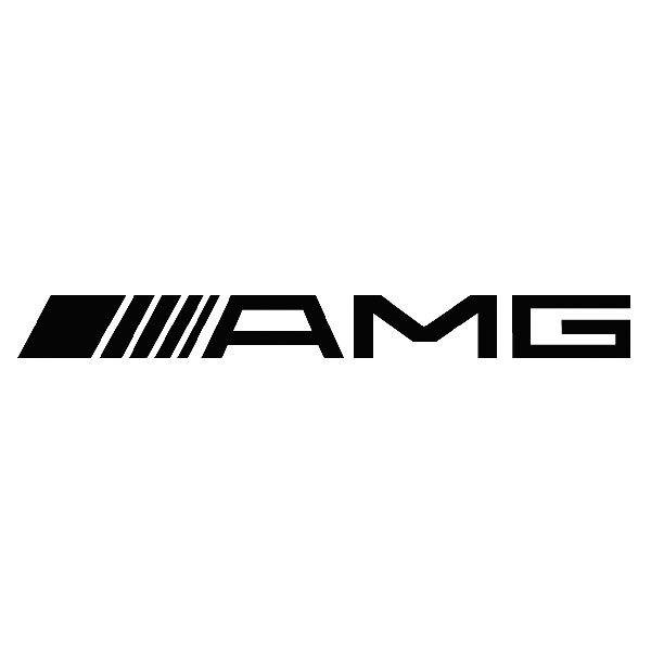 Pegatinas: Logotipo Mercedes AMG con Franjas Lateralmente