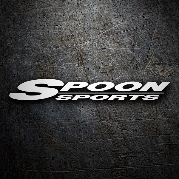 Pegatinas: Spoon Sports con Tipograf&iacute;a Estilizada