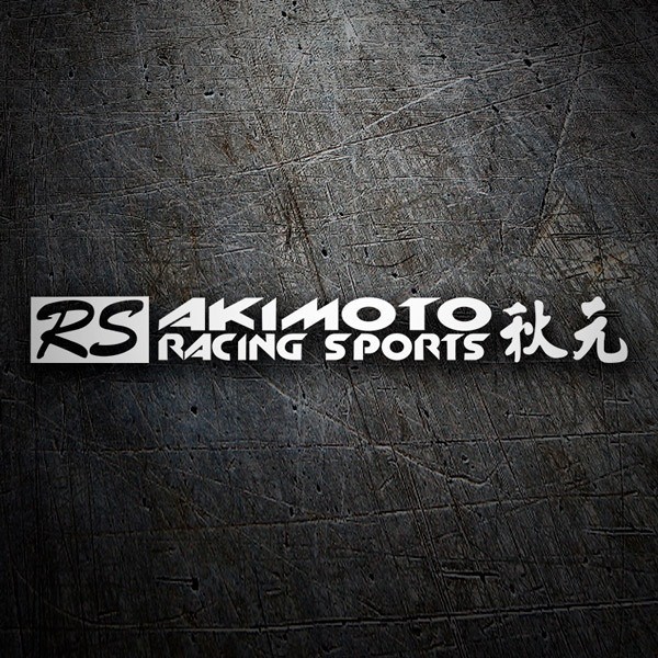 Pegatinas: RS Akimoto Racing Sports con Letras Japonesas