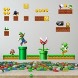 Vinilos Infantiles: Set 38X Mario Bros Reino Champiñón 4