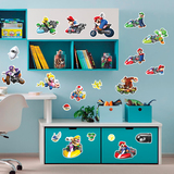 Vinilos Infantiles: Set 34X Mario Kart Wii 4