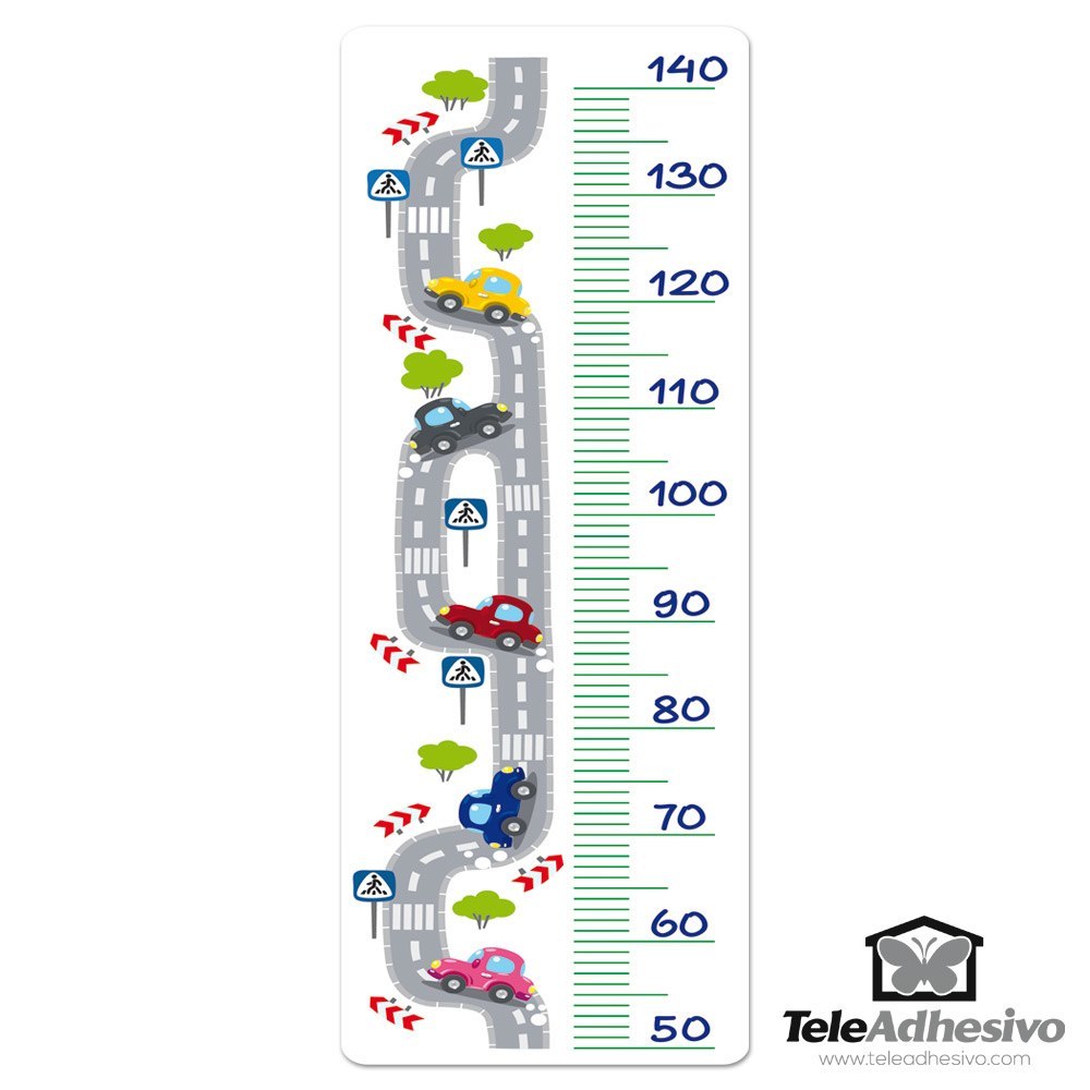 Vinilos Infantiles: Medidor carretera y coches