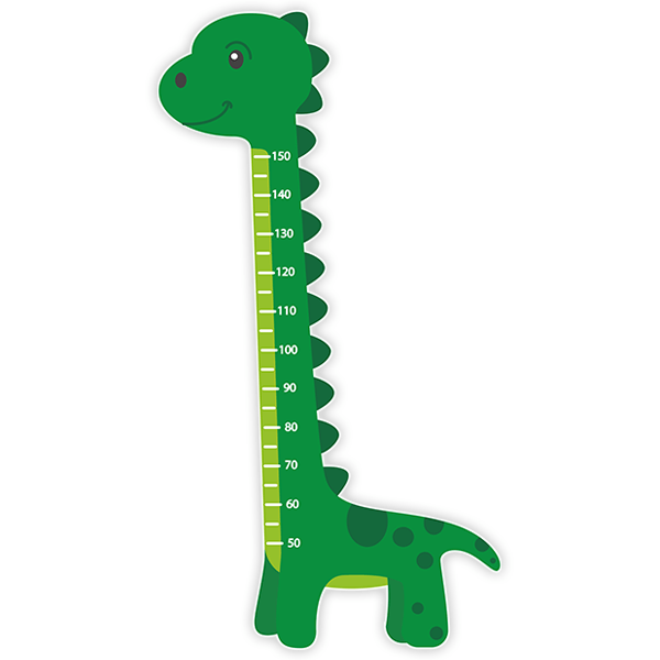Vinilos Infantiles: Medidor Dinosaurio verde 0