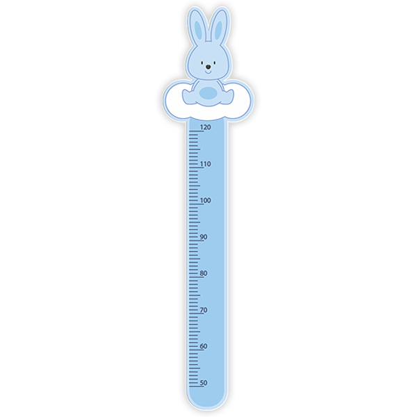 Vinilos Infantiles: Medidor Conejo azul