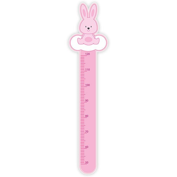 Vinilos Infantiles: Medidor Conejo rosa
