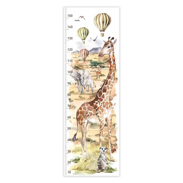 Vinilos Infantiles: Medidor animales africanos