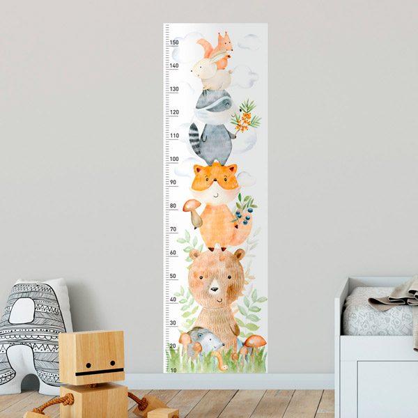 Medidor altura para niños adhesivo de pared conejito. Vinilos