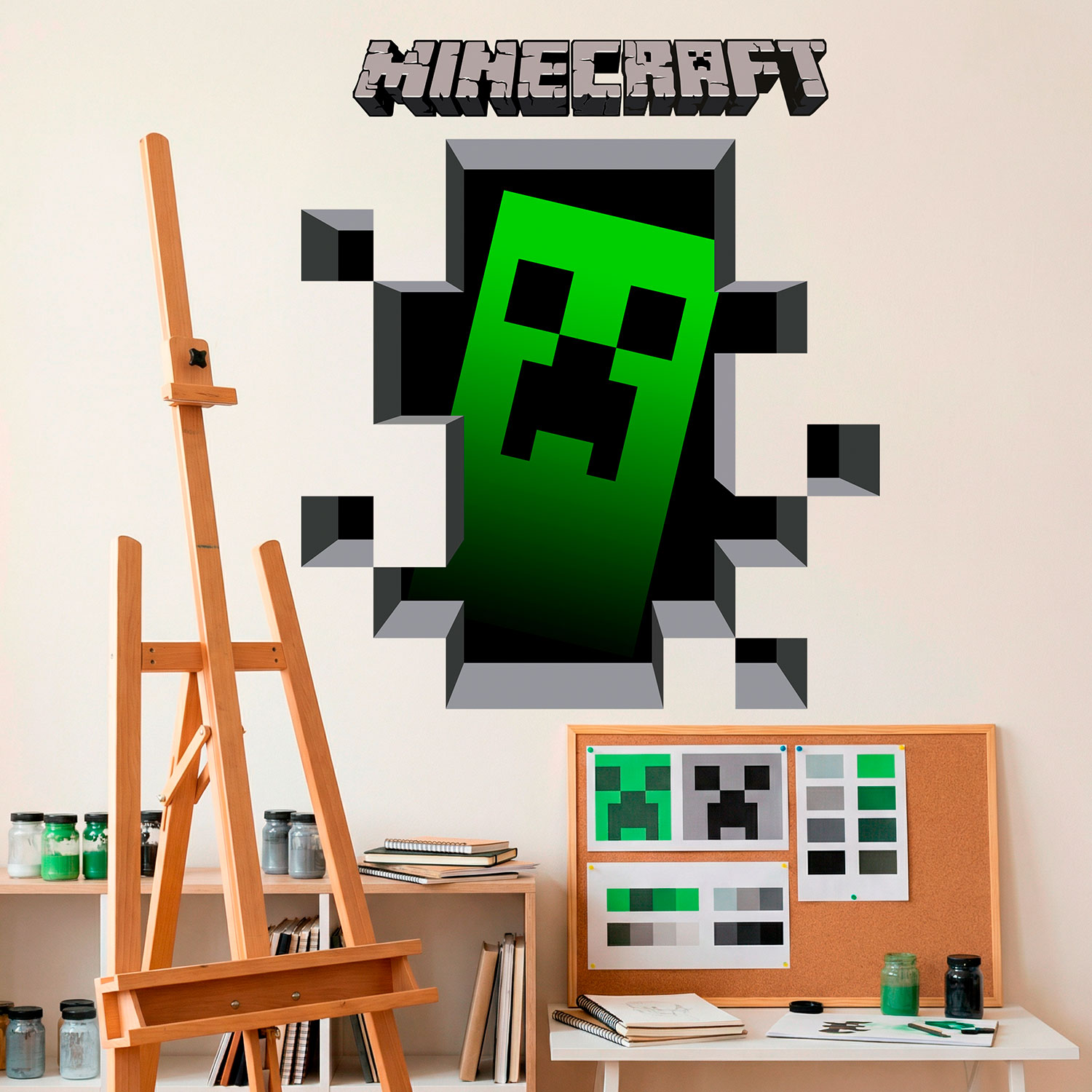 Vinilos Decorativos: Minecraft 3D 1