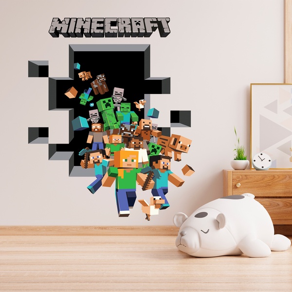 Vinilos Decorativos: Minecraft 3D 2