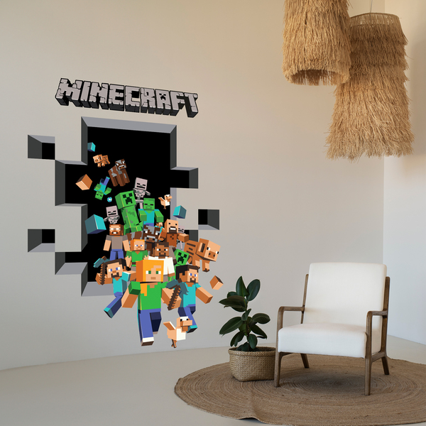 Vinilos Decorativos: Minecraft 3D 2