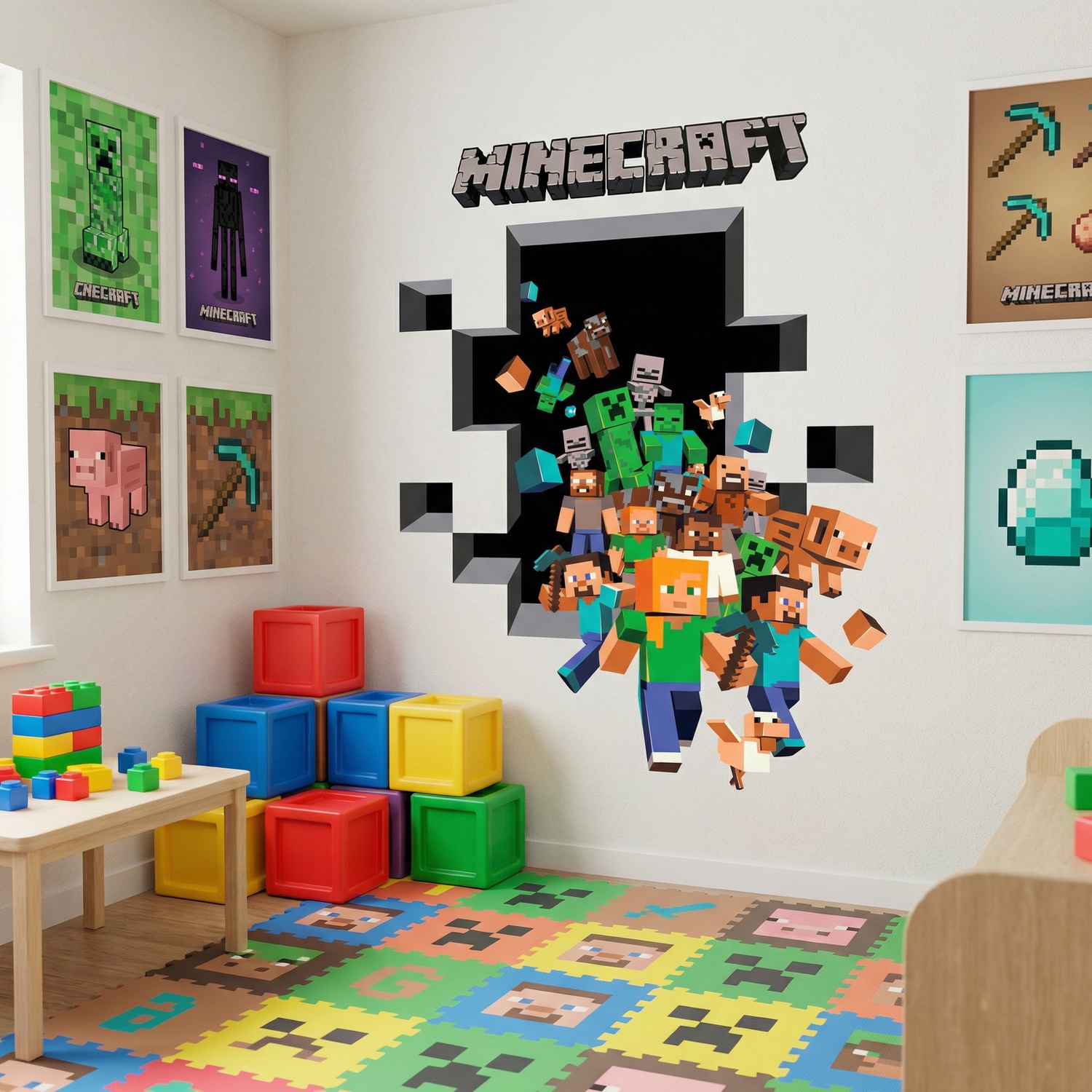 Vinilos Decorativos: Minecraft 3D 2