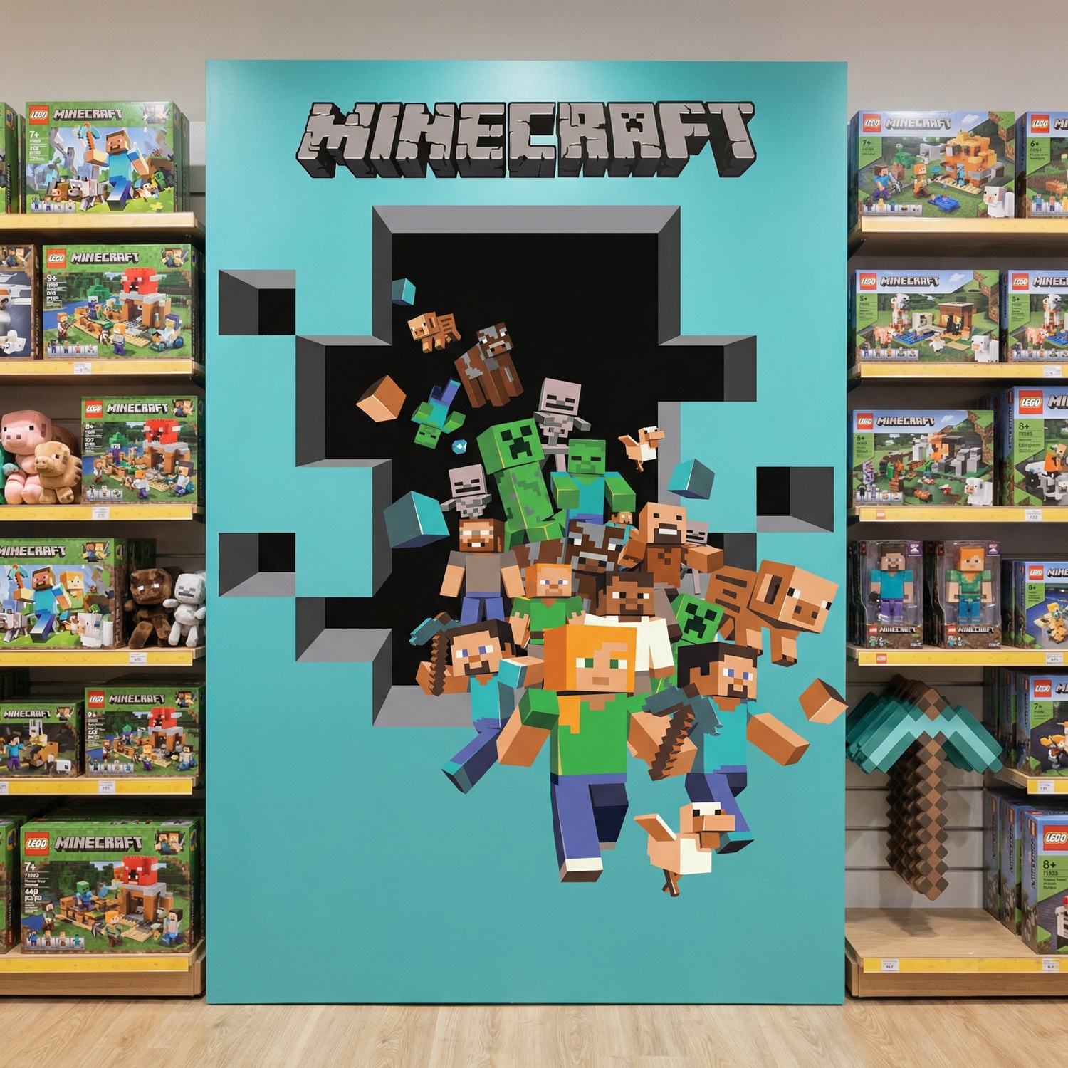 Vinilos Decorativos: Minecraft 3D 2