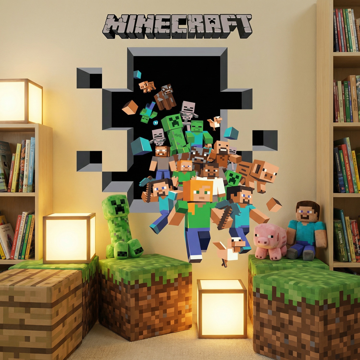 Vinilos Decorativos: Minecraft 3D 2