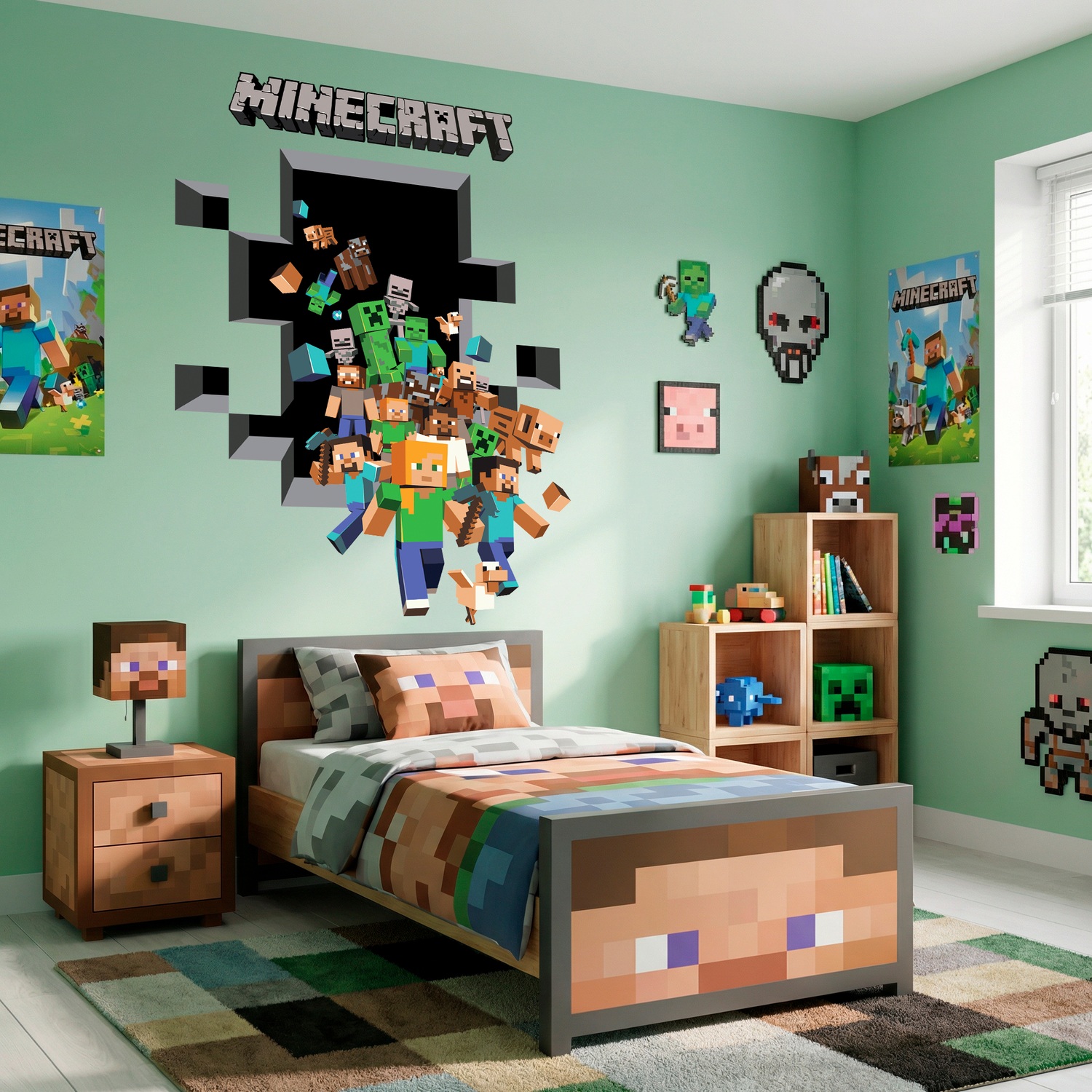 Vinilos Decorativos: Minecraft 3D 2