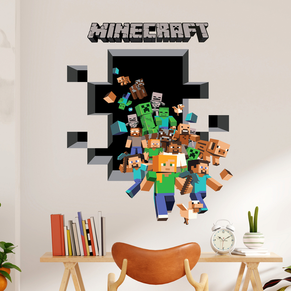 Vinilos Decorativos: Minecraft 3D 2